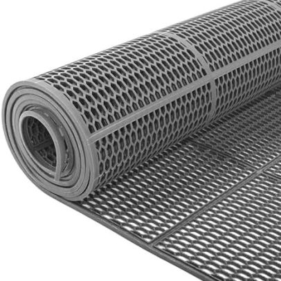 grey pvc plastic anti slip drainage mat 1.2m wide