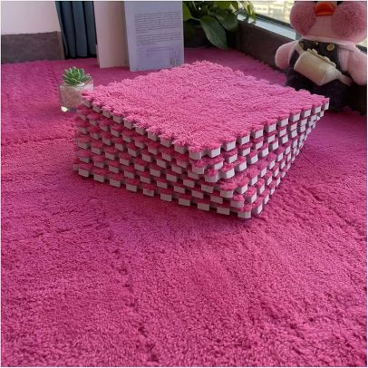 pink interlocking plush foam tiles 30 by 30 cm copy